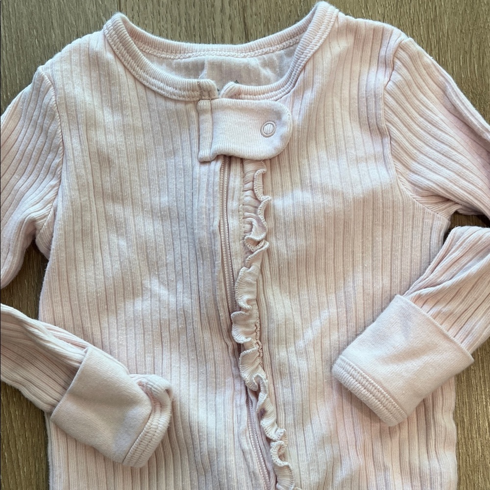 Pink Ruffled Kids One Piece - Picture 2 of 3